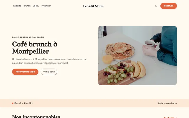 Le modèle Restaurant & bar · Lumineux